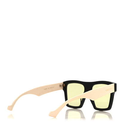 Gucci Acetate Rectangle Sunglasses GG0962S Black Ivory 4 of 7