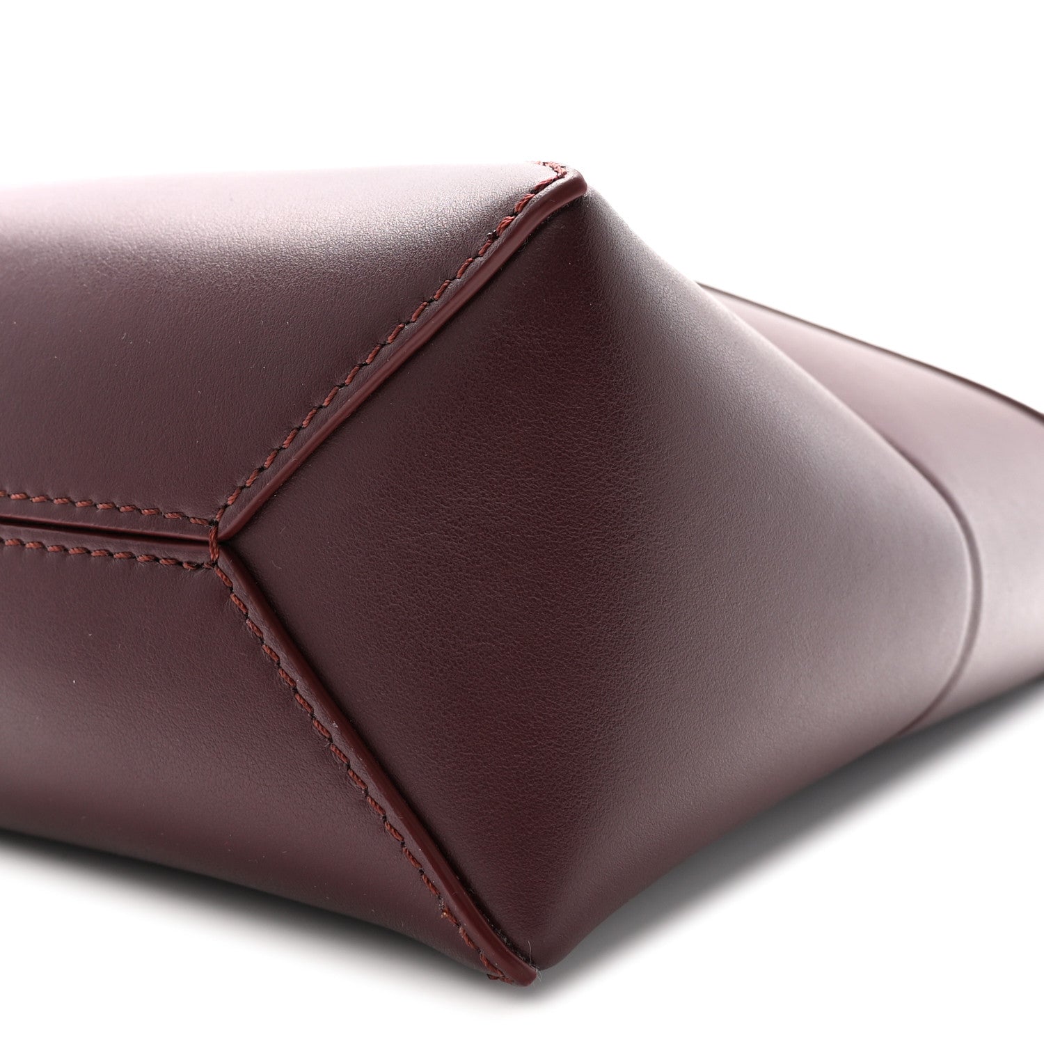 Loewe Shiny Calfskin Mini Puzzle Fold Tote Burgundy 1889770