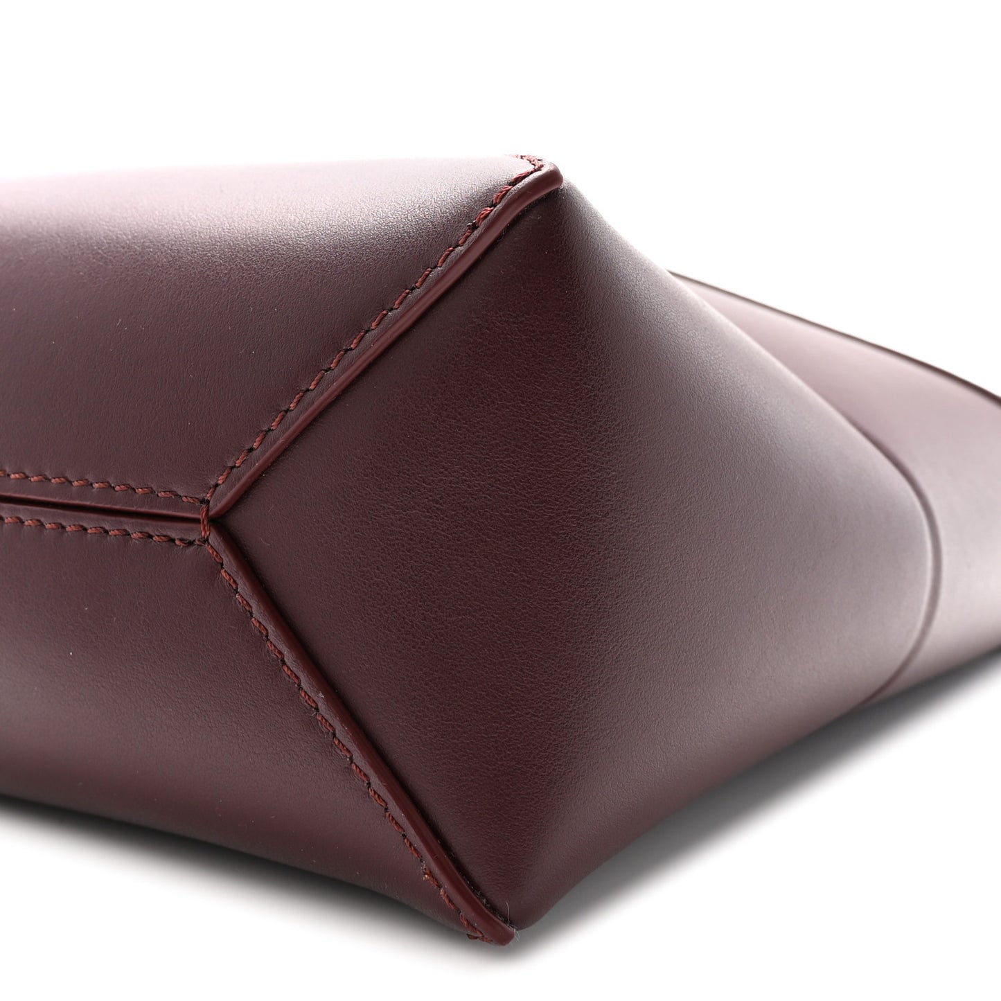 Shiny Calfskin Mini Puzzle Fold Tote Burgundy
