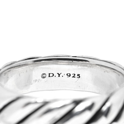 David Yurman Sterling Silver 6mm Sculpted Cable Band Ring 60 9 4 of 4