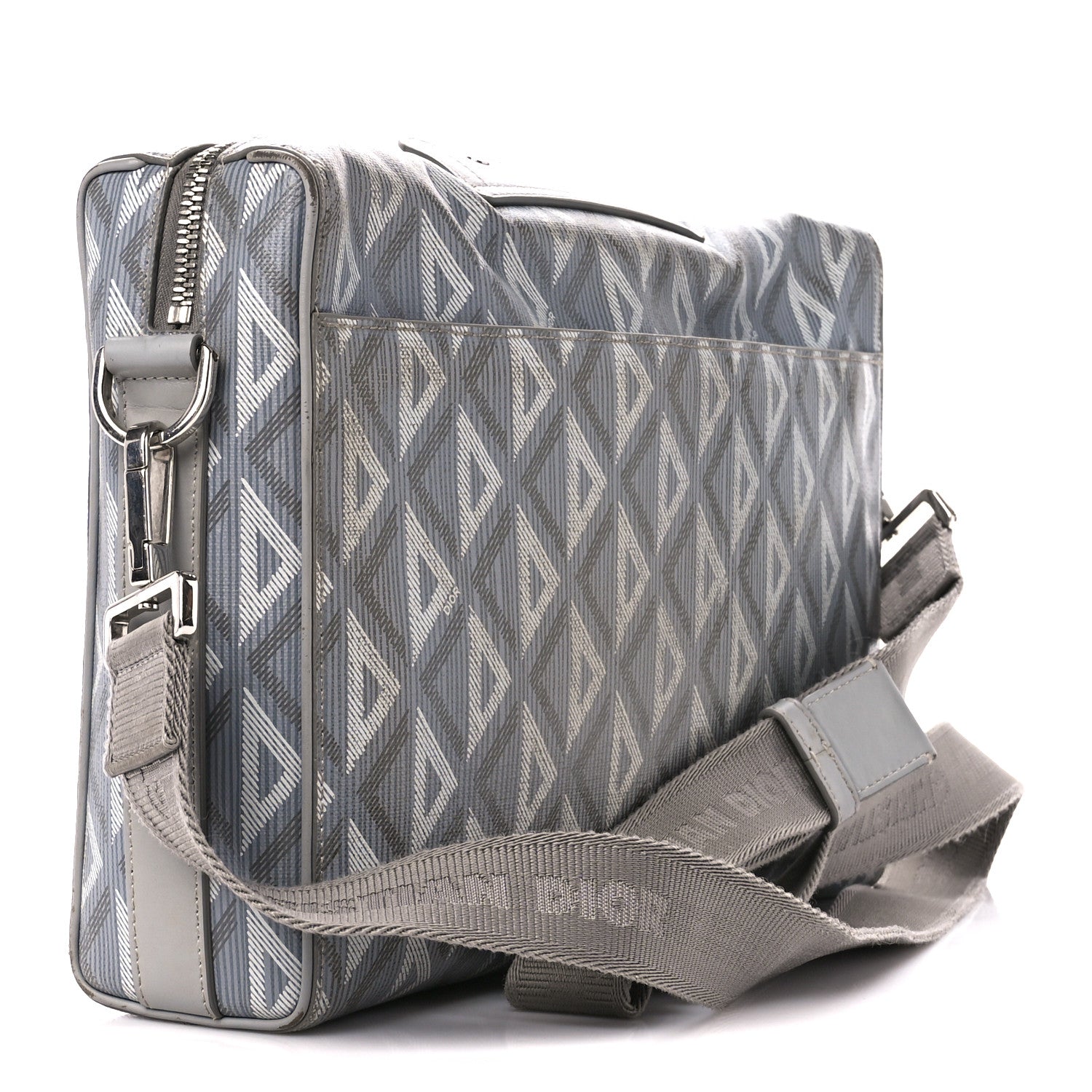 Christian Dior Coated Canvas CD Messenger Gray 3 of 13