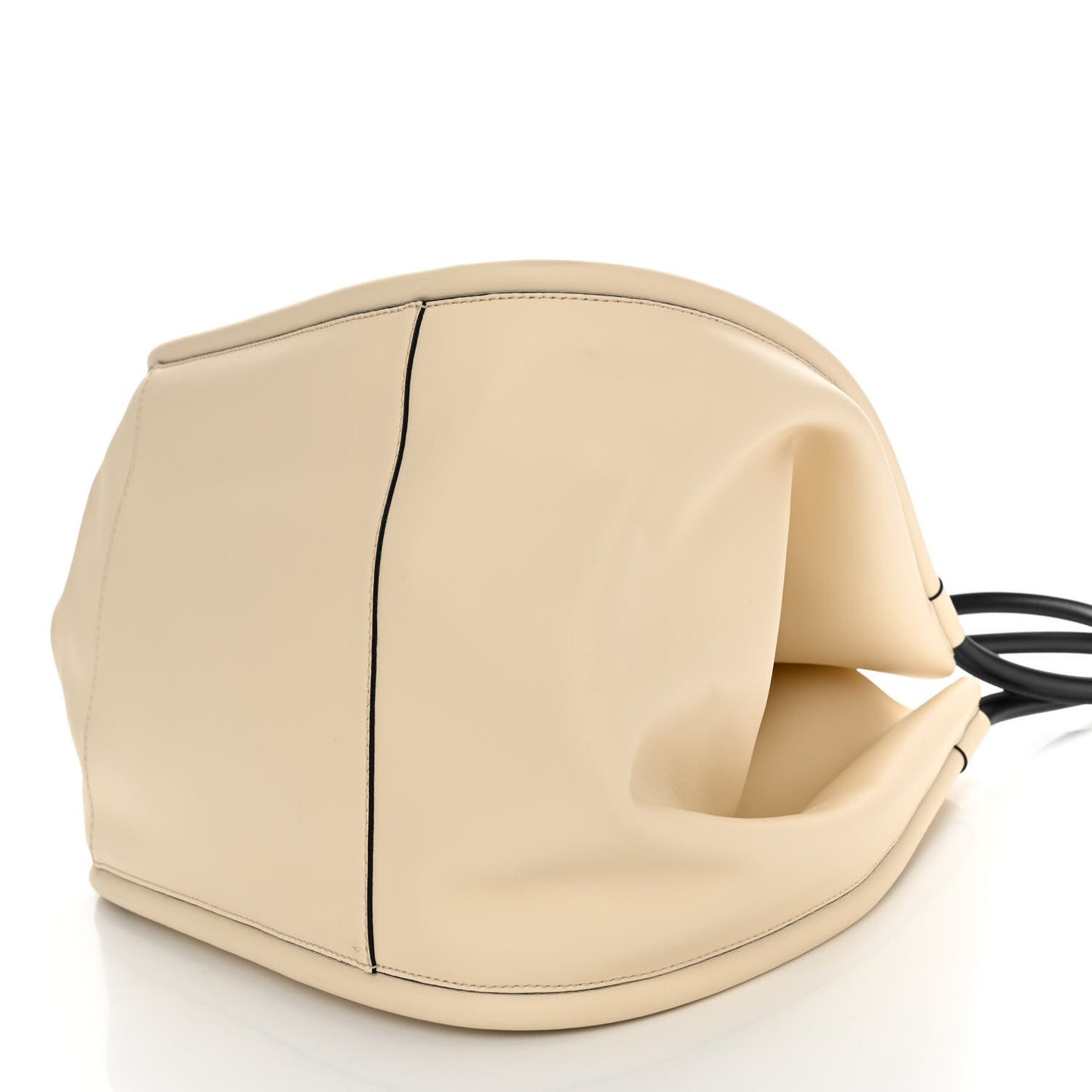 Calfskin Large Ruched Tote Clay