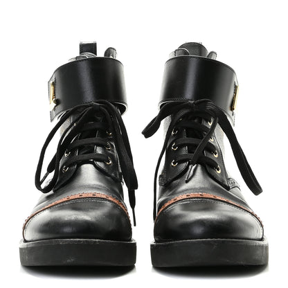 Louis Vuitton Calfskin Monogram Boyish Ranger Boots 40 Black 3 of 12