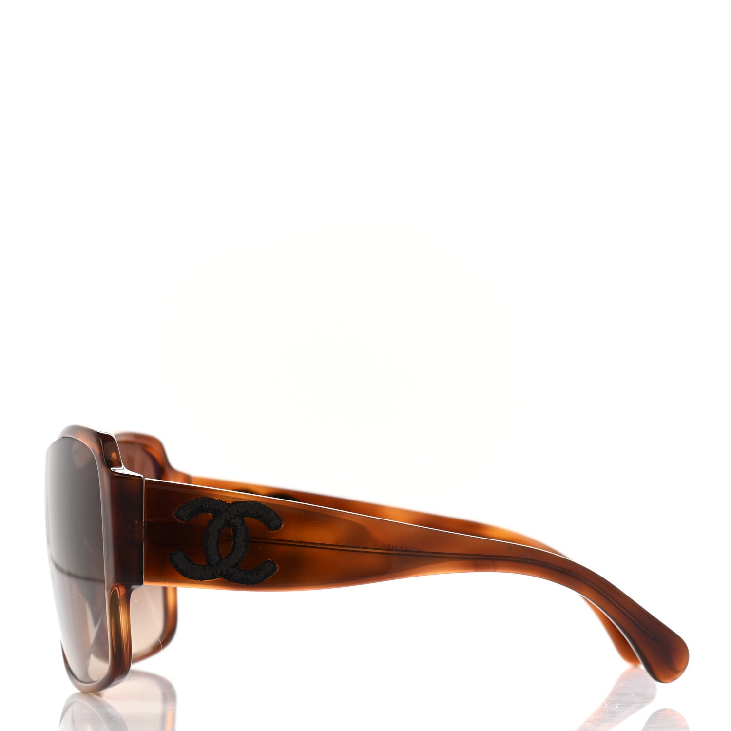Chanel Acetate Shield Sunglasses 5449-A Dark Tortoise 4 of 9