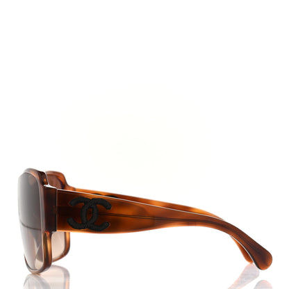 Chanel Acetate Shield Sunglasses 5449-A Dark Tortoise 4 of 9