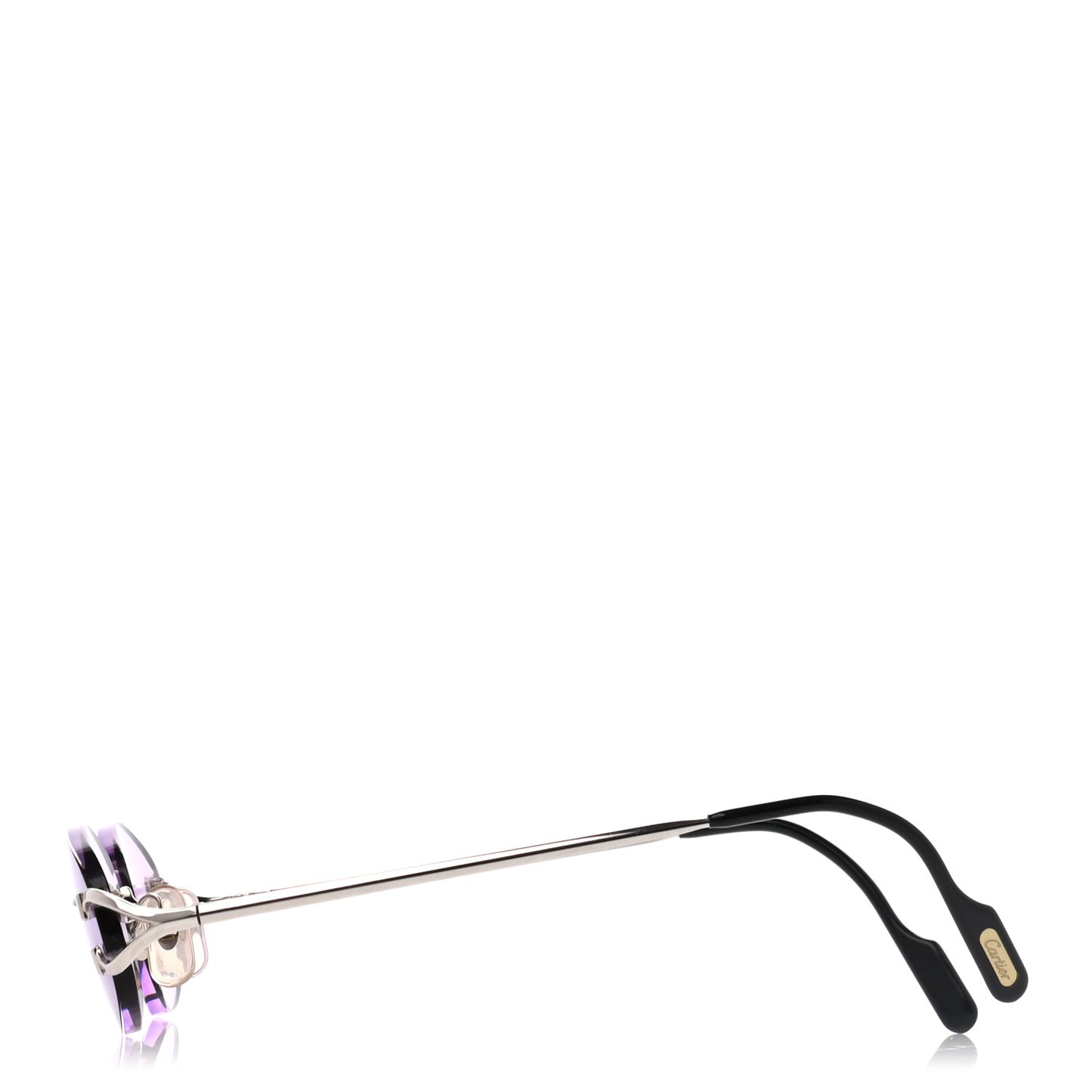 Rimless Oval Sunglasses Purple