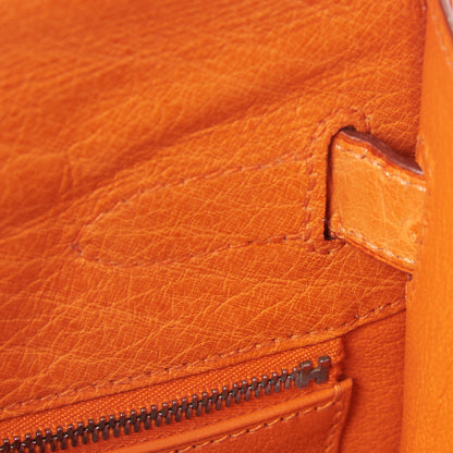 Hermes Ostrich Kelly Sellier 32 Orange 17 of 35