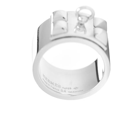 Hermes Sterling Silver Collier De Chien CDC Ring 54 6.75 4 of 5