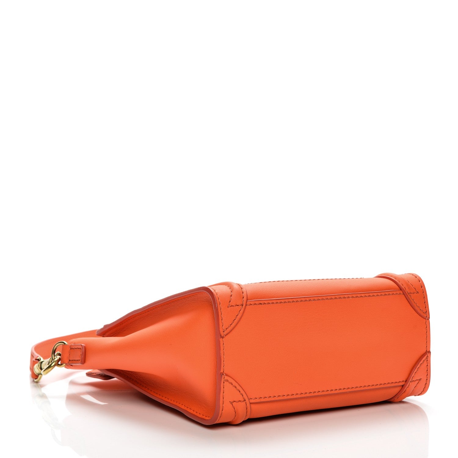 Celine Smooth Calfskin Nano Luggage Fluo Orange 4 of 7