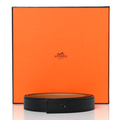 Hermes Swift Epsom 24mm Belt Strap 75 Black Gold 6 of 6