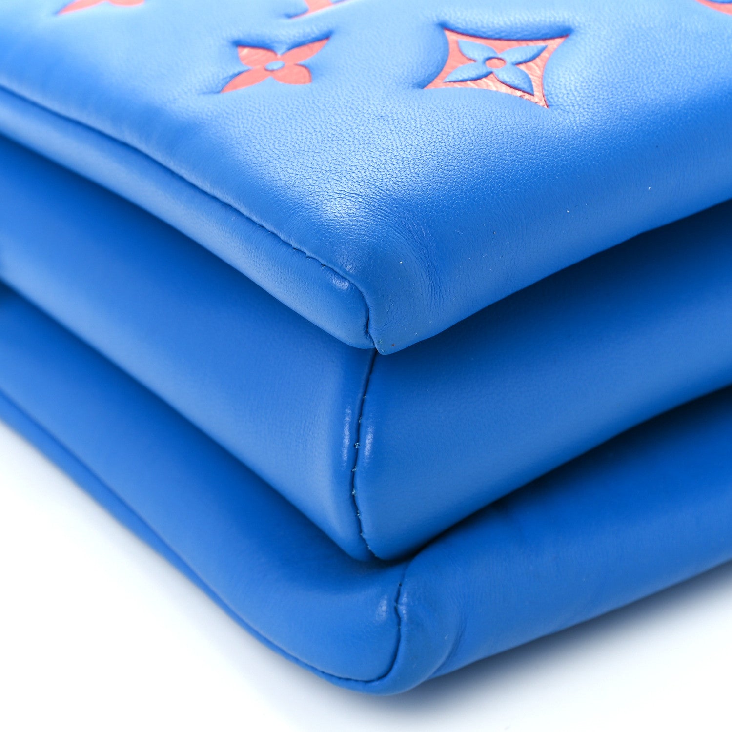 Louis Vuitton Lambskin Embossed Monogram Vuittamins Coussin PM Blue Red 8 of 10