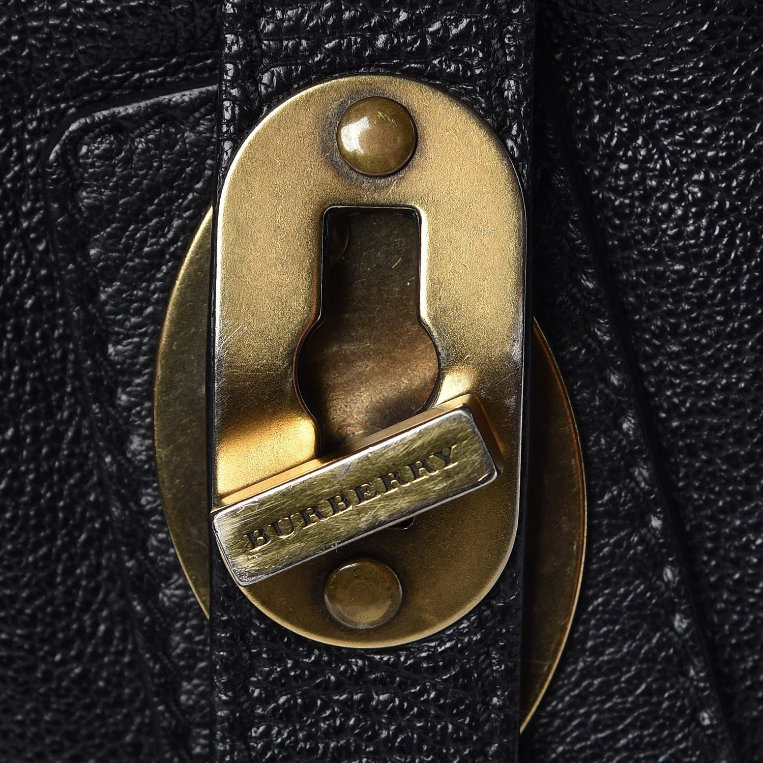 Burberry Grainy Calfskin Medium Creighton Hobo Black 8 of 11