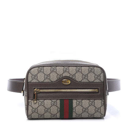 Gucci GG Supreme Monogram Web Small Ophidia Belt Bag 85 34 Dark Brown 1 of 11