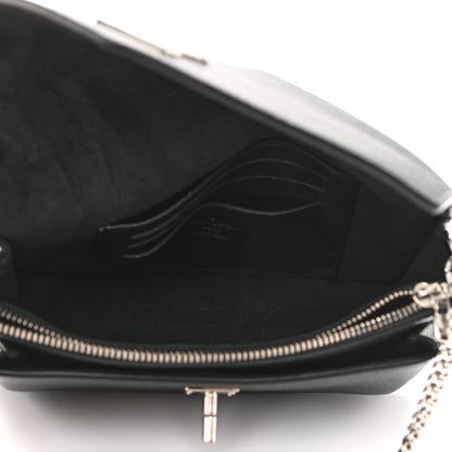 Louis Vuitton Soft Calfskin My Lockme Chain Pochette Black 5 of 11