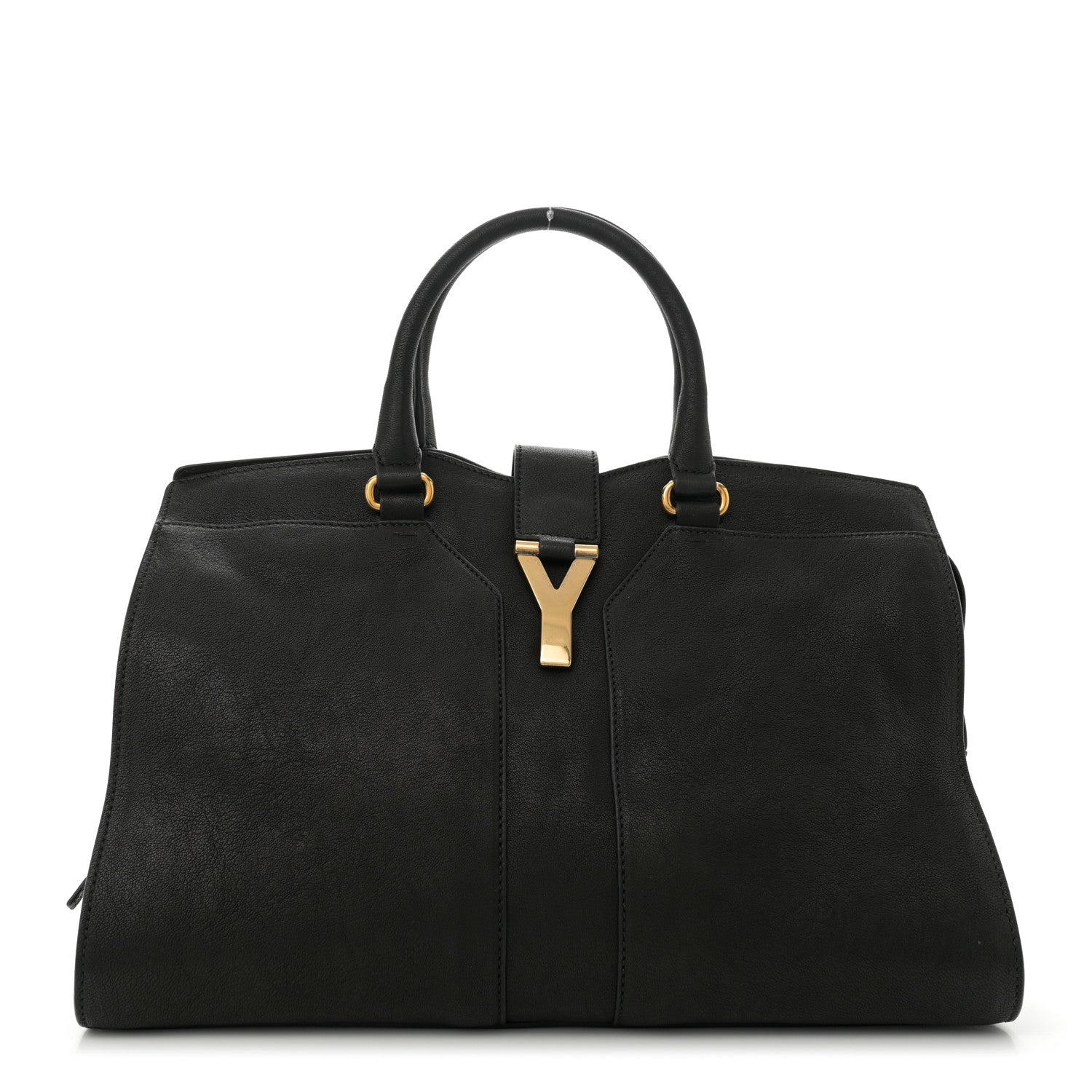Saint Laurent Sheepskin Medium Cabas ChYc Black 1 of 10