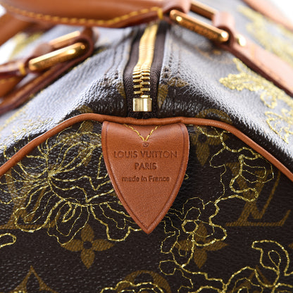 Louis Vuitton Monogram Dentelle Speedy 30 Gold 4 of 8