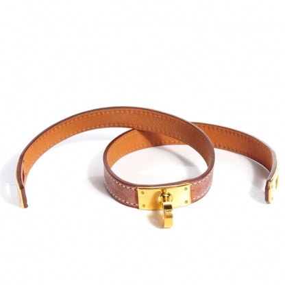 Hermes Natural Barenia Kelly Double Tour Bracelet Medium 4 of 8