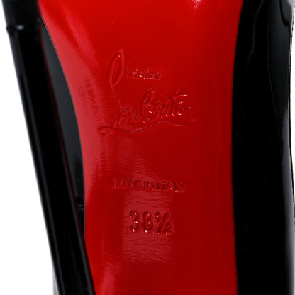 Christian Louboutin Patent Hot Wave 130 Pumps 38.5 Black 7 of 8