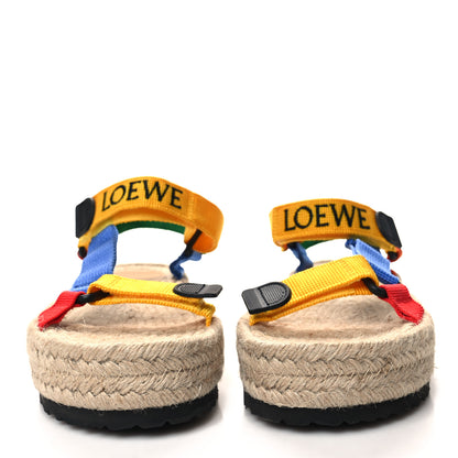 Loewe Raffia Paula's Ibiza Strappy Espadrille Sandals 38 Multicolor 2 of 7