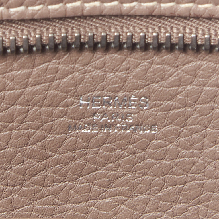 Hermes Taurillon Clemence Sac Good News PM Etoupe 7 of 8