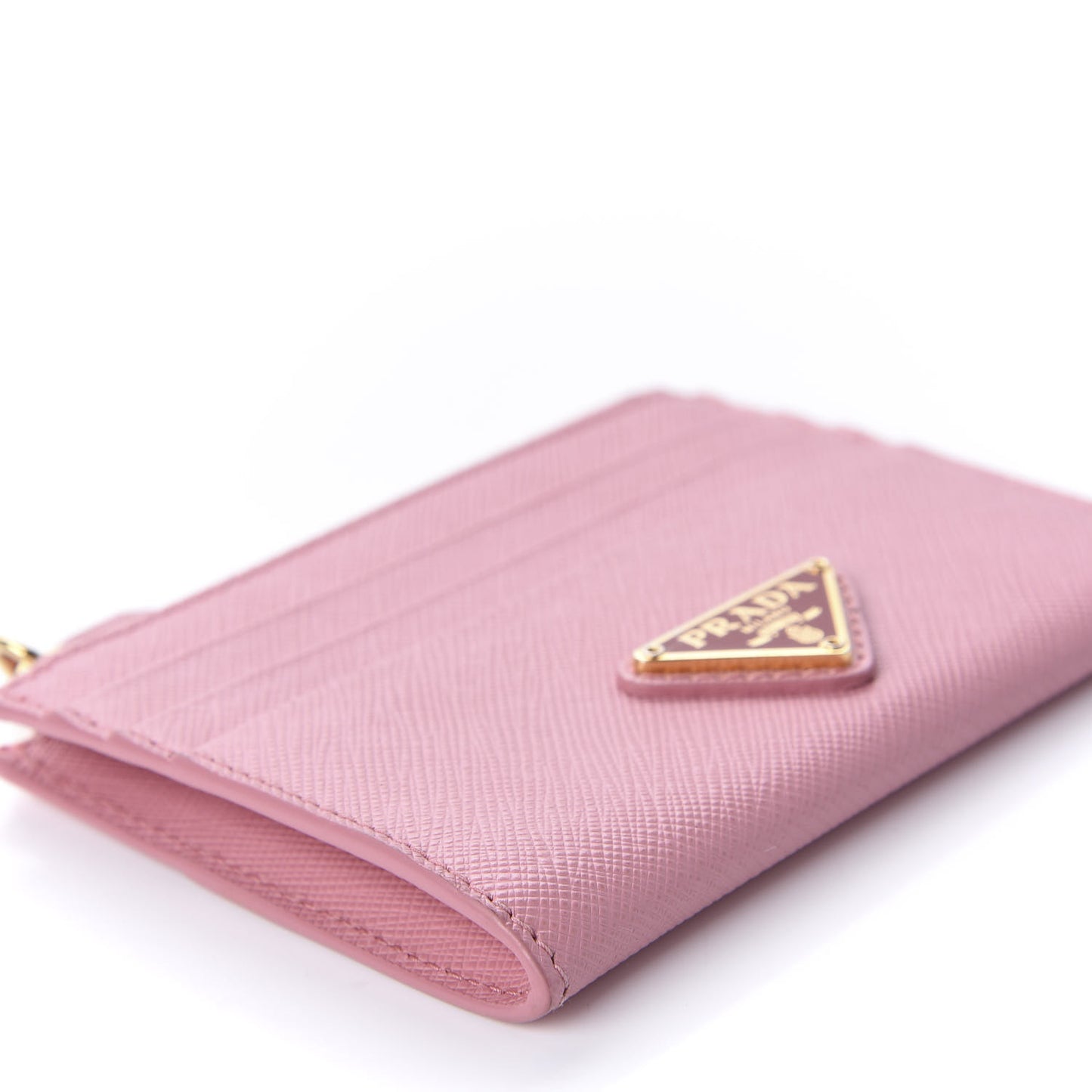 Saffiano Metal Zip Card Holder Petalo