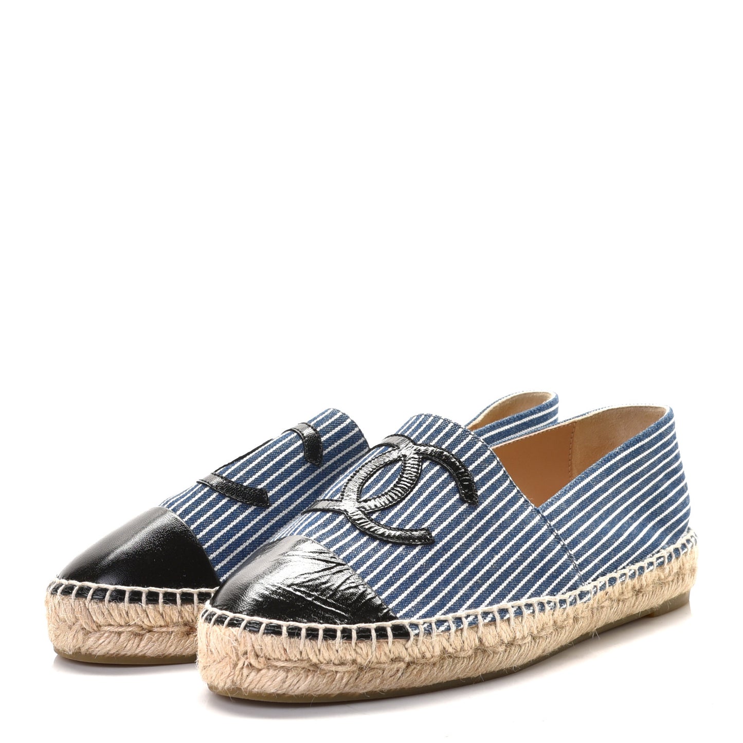 Denim CC Espadrilles 39 Blue White Black