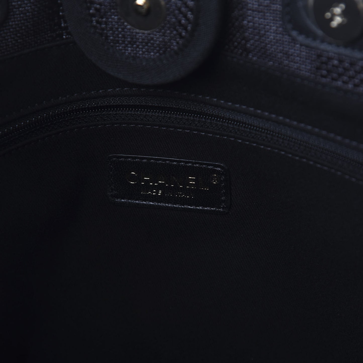 Mixed Fibers Striped Small Deauville Tote Black