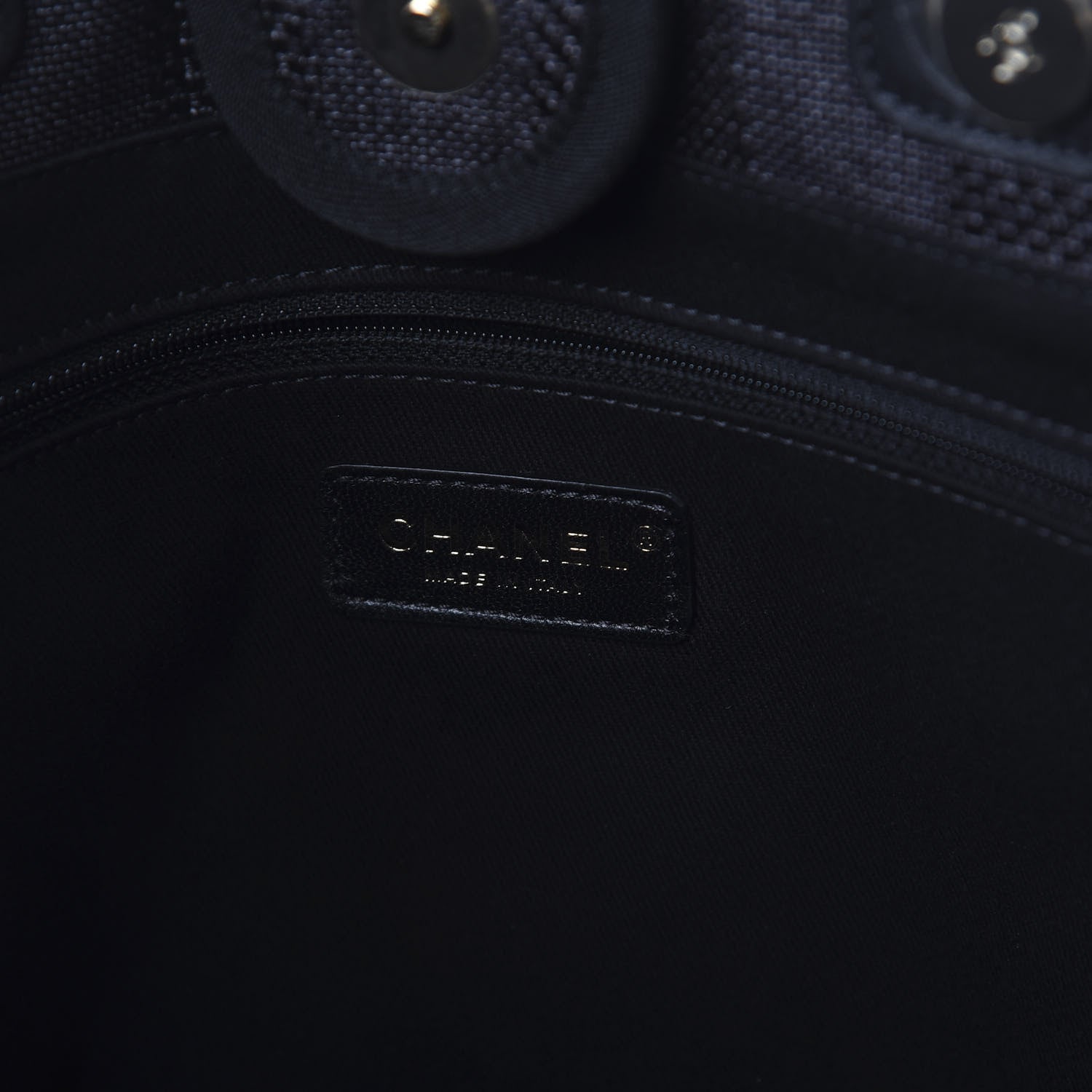 Chanel Mixed Fibers Striped Small Deauville Tote Black 8 of 10