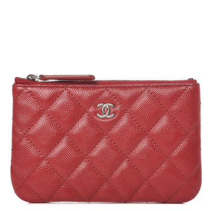 Chanel Caviar Quilted Small Cosmetic Case Dark Red 1 of 7