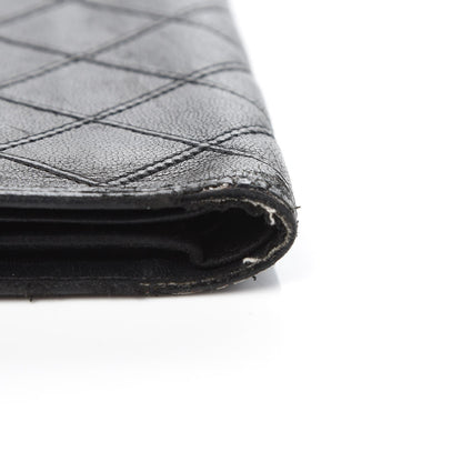 Chanel Lambskin Diamond Stitched French Wallet Black 15 of 22