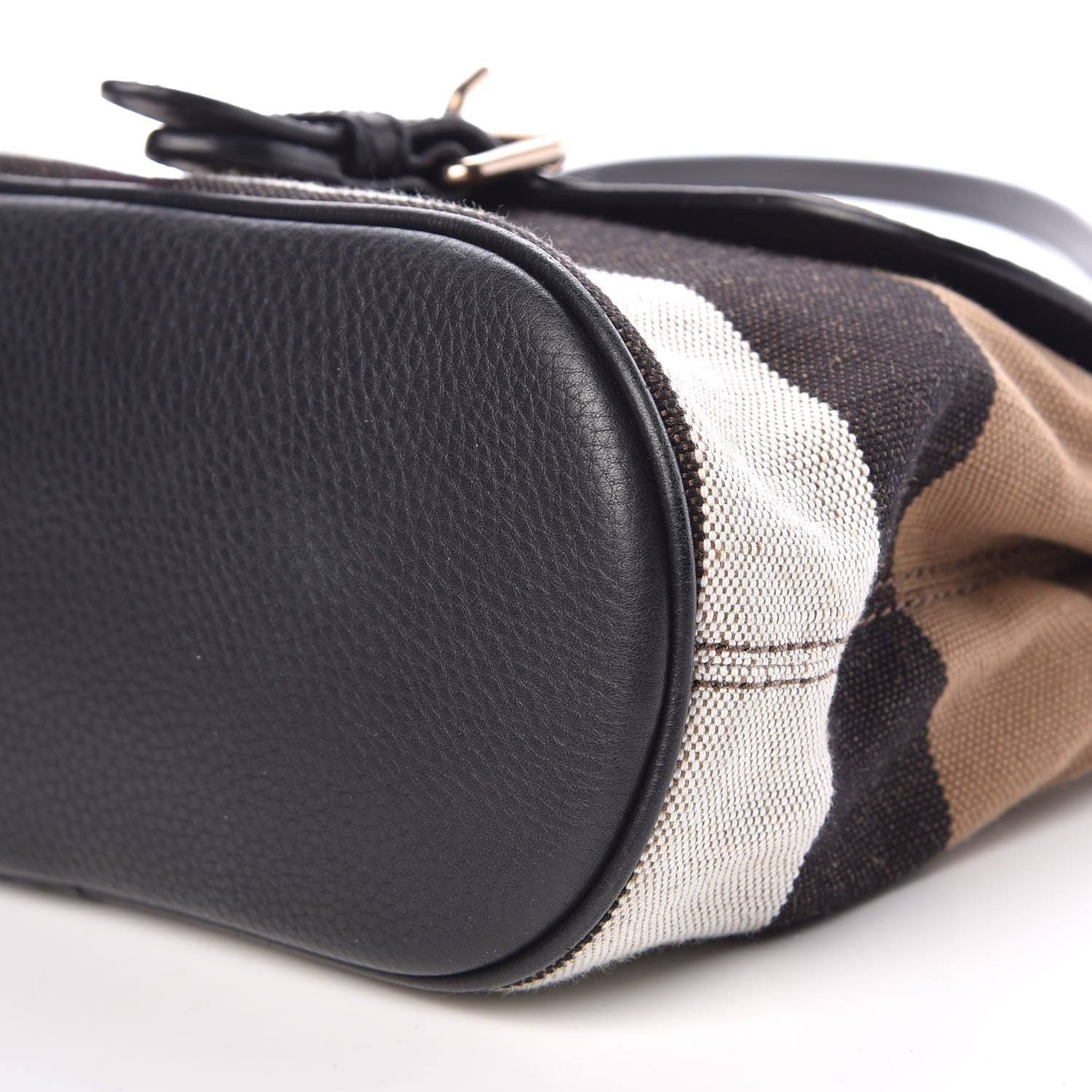 Burberry Mega Check Grainy Calfskin Small Gowan Messenger Bag Black 15 of 15