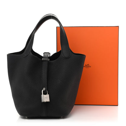 Hermes Taurillon Clemence Picotin Lock 18 PM Black 17 of 17
