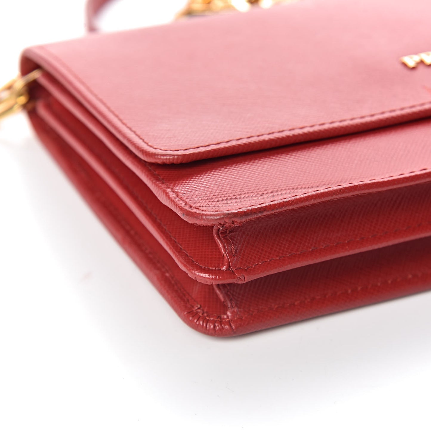 Saffiano Metal Flap Wallet With Strap Fuoco