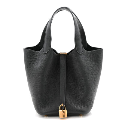 Hermes Taurillon Clemence Picotin Lock 18 PM Black 1 of 11