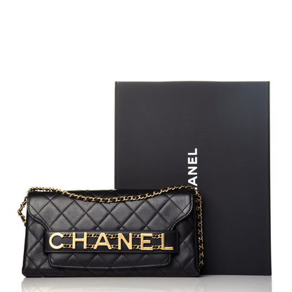 Chanel Calfskin Quilted Enchained Clutch Black 10 of 10
