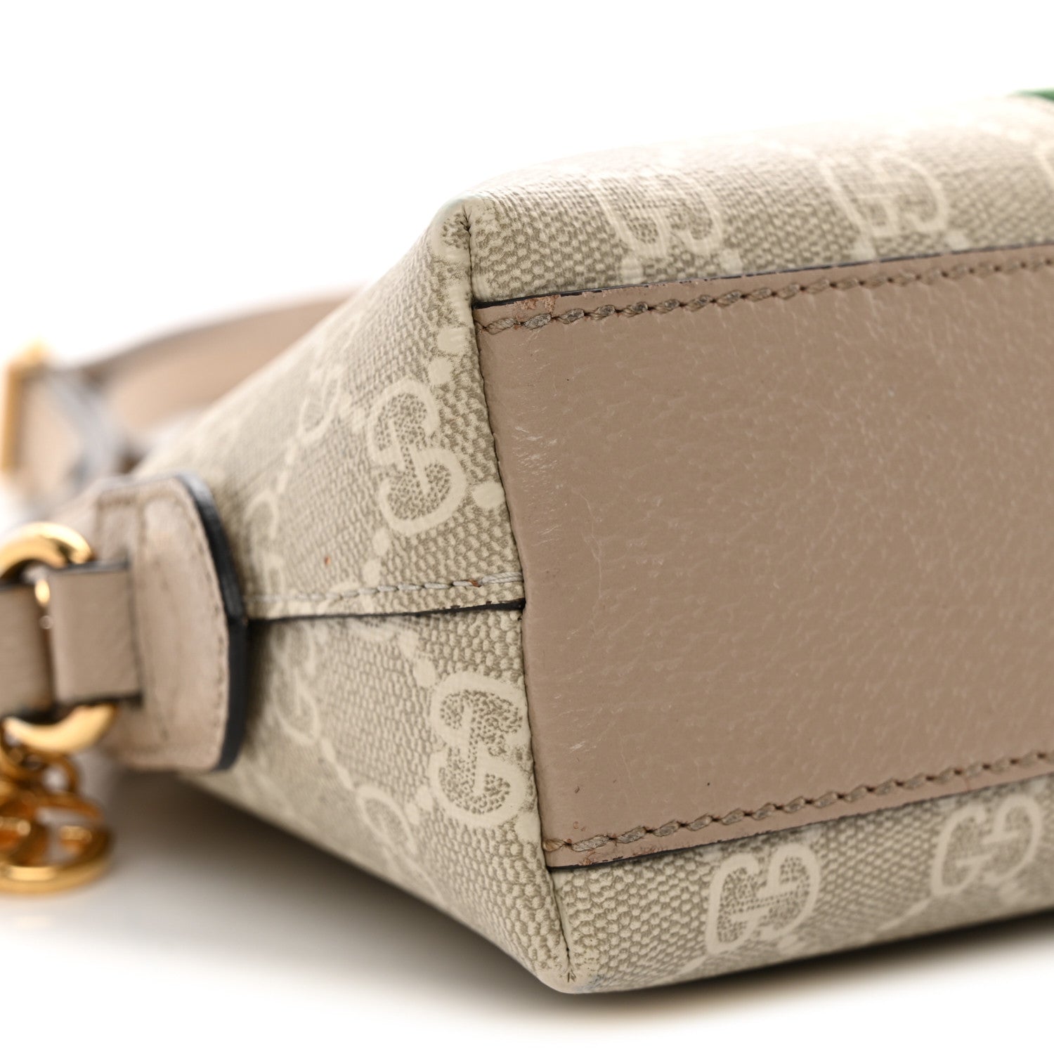 Gucci GG Supreme Monogram Textured Dollar Calfskin Web Small