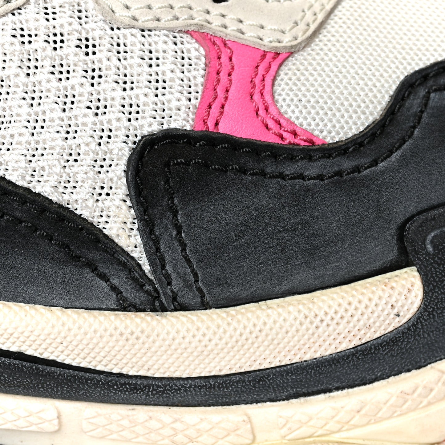 Fabric Mesh Womens Triple S Sneakers 36 Rose Fluo Black White
