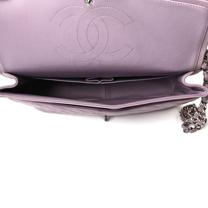 Chanel Lambskin Quilted Maxi Double Flap Purple 5 of 16