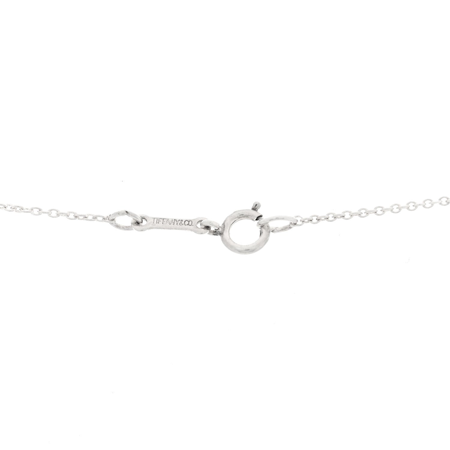 Tiffany Sterling Silver Elsa Peretti 8mm Bean Pendant Necklace 4 of 4