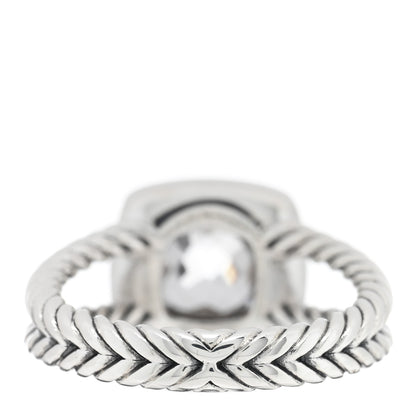 David Yurman Sterling Silver Diamond White Topaz 7mm Petite Albion Ring 53 6.5 3 of 4