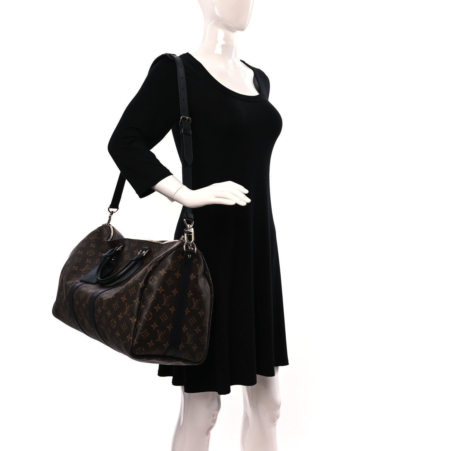 Louis Vuitton Monogram Macassar Keepall Bandouliere 45 2 of 13
