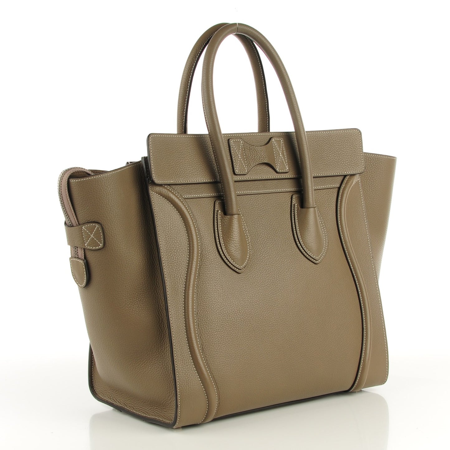 Drummed Calfskin Mini Luggage Souris