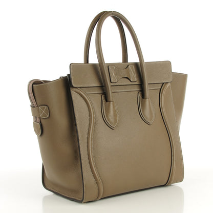 Celine Drummed Calfskin Mini Luggage Souris 3 of 8