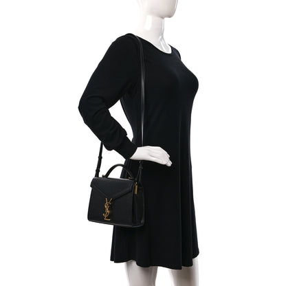 Saint Laurent Grain de Poudre Mini Classic Monogram Cassandra Top Handle Black 2 of 8