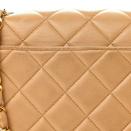 Chanel Lambskin Quilted Medium Single Flap Beige 11 of 15
