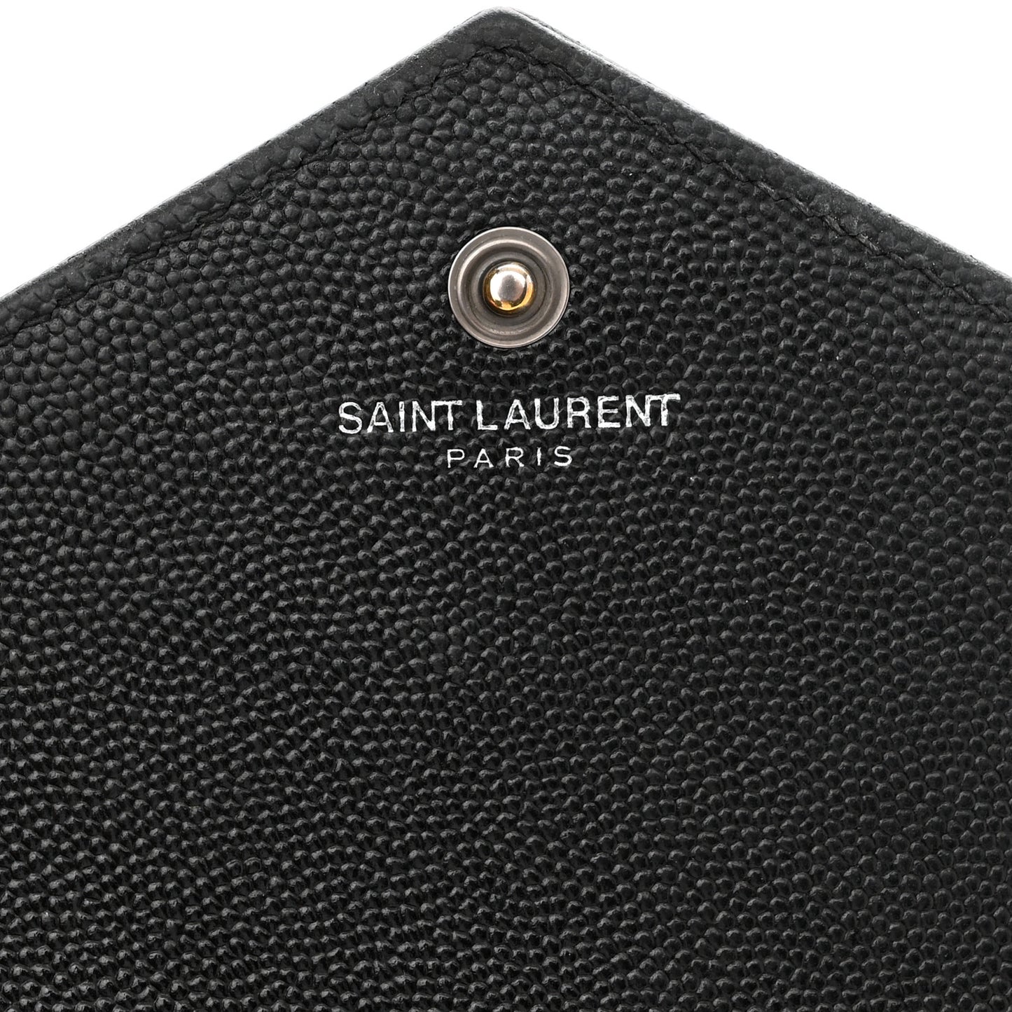 Grain De Poudre Matelasse Chevron Monogram Monochrome Chain Wallet Black