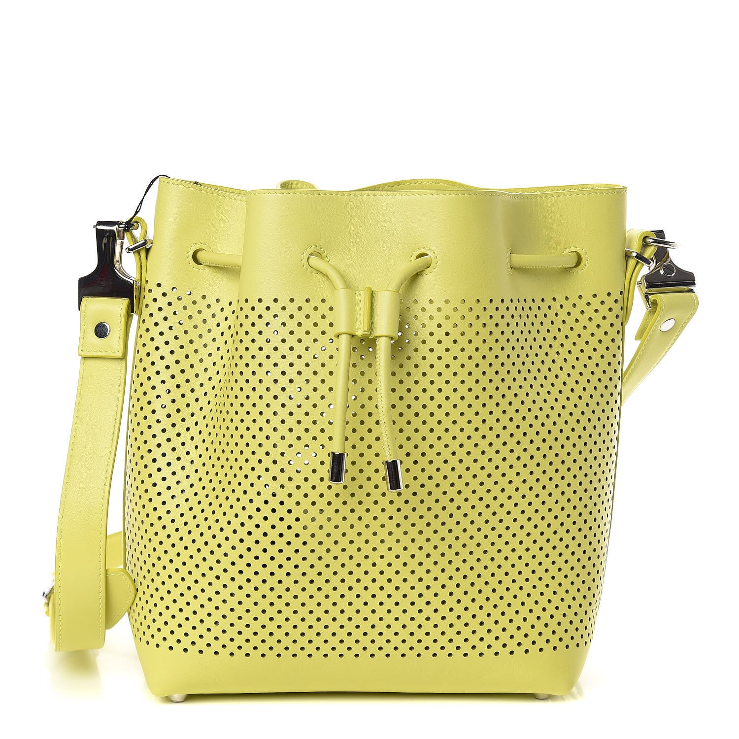 Proenza Schouler Calfskin Perforated Medium Bucket Bag Sulphur 1 of 9