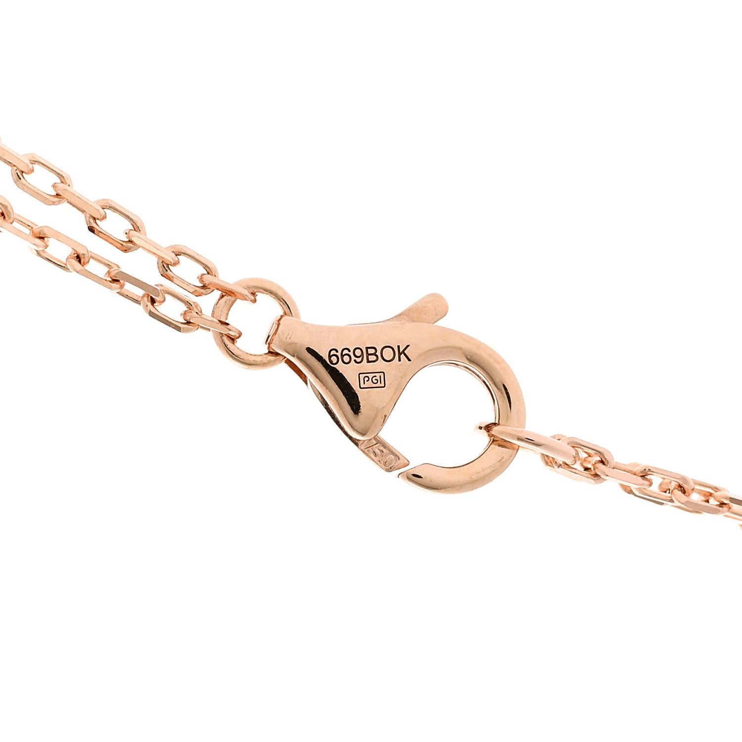 Cartier 18K Pink Gold 2 Diamond LOVE Necklace 5 of 6