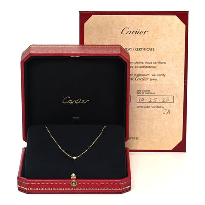 Cartier 18K Yellow Gold Diamond SM D'Amour Pendant Necklace 7 of 7