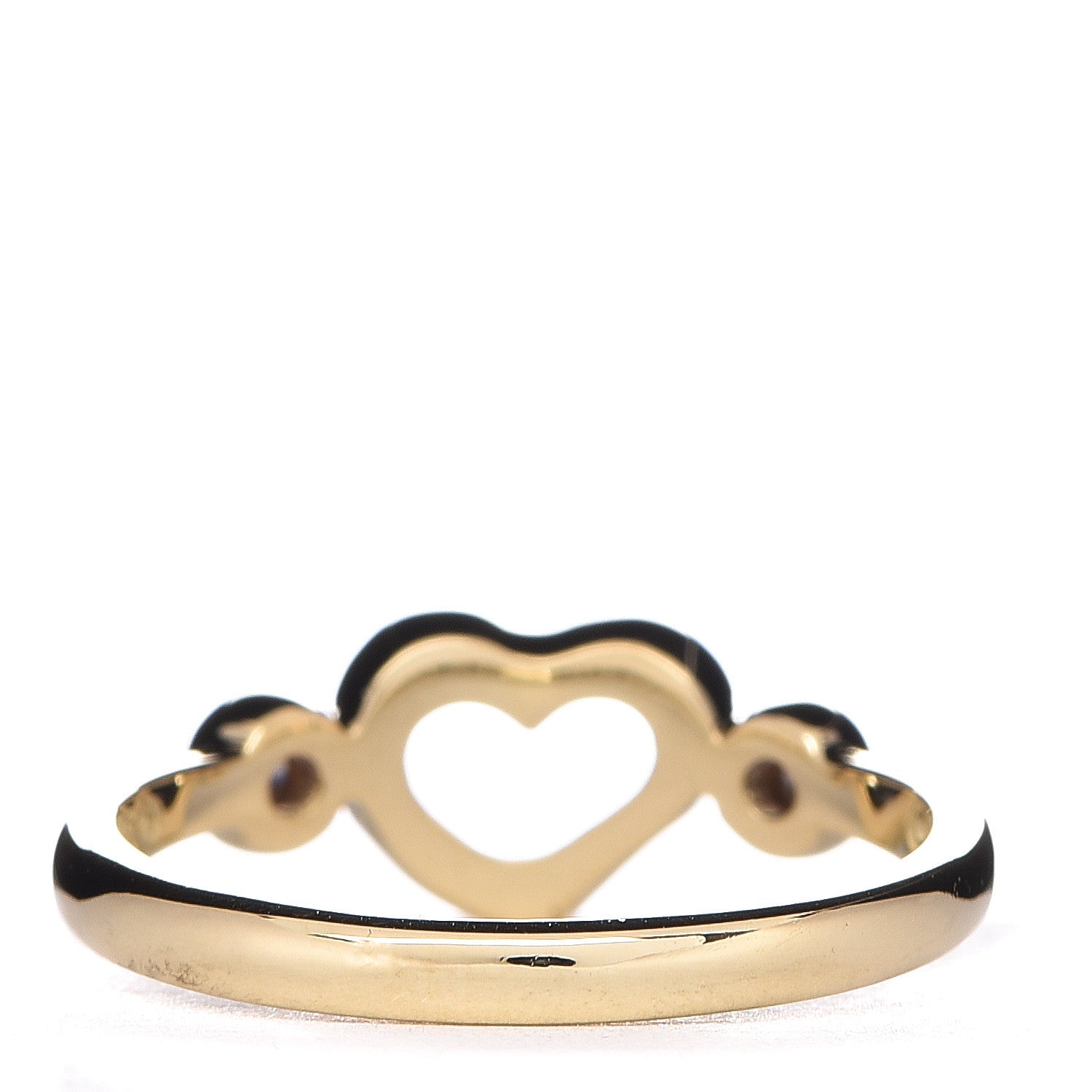 Tiffany 18K Yellow Gold Diamond Mini Elsa Peretti Open Heart Ring 50 5.25 4 of 7